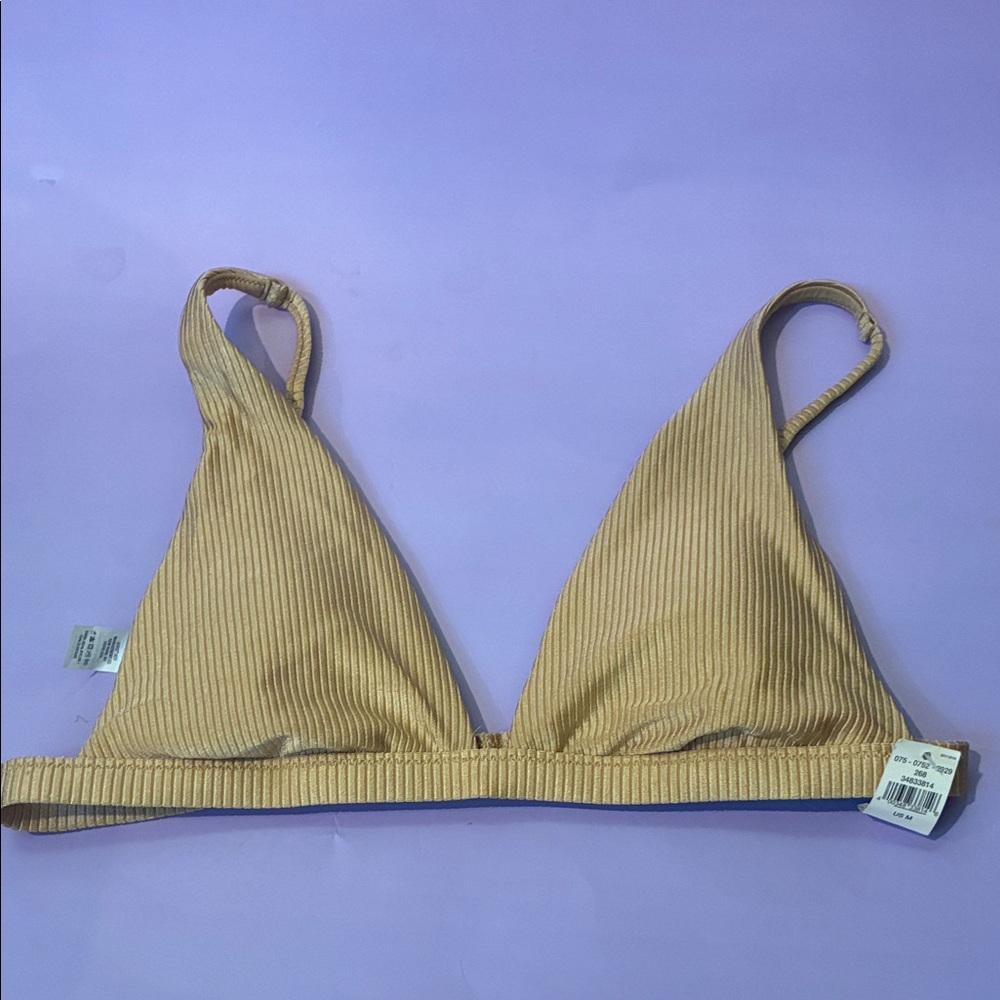 Aerie Ribbed Beige Bikini Top
